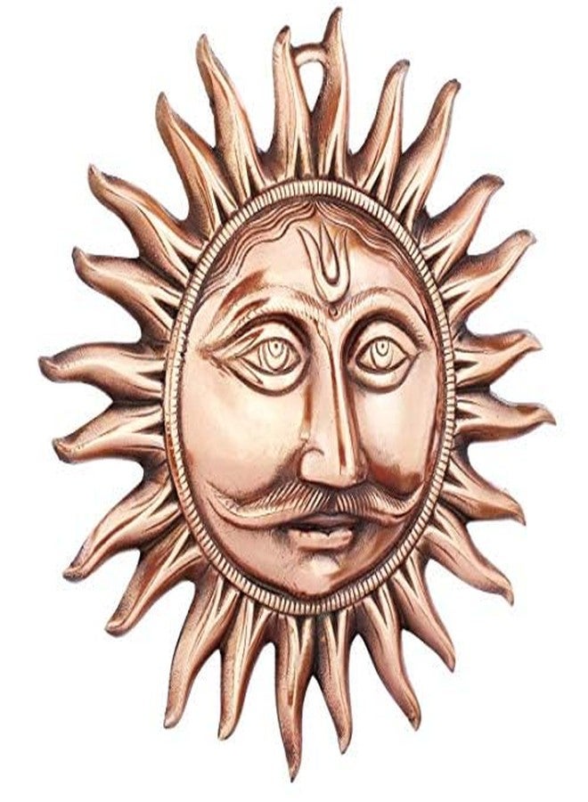 Ervio Handmade Surya Wall Hanging for Home Vastu | Sun Idol Face with Rudraksha | Suraj Murti for Puja Room, Main Door, Living Room, Office Décor | Evil Eye Protection Showpiece - Image 1